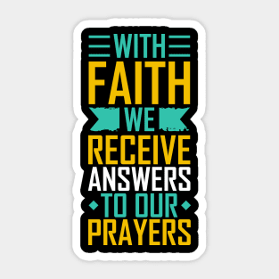 With faith me Sticker